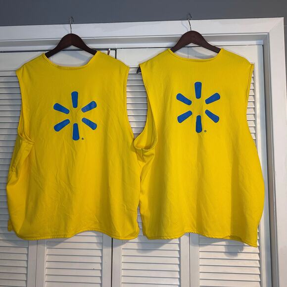 2 XL uni-sex Wal-Mart Proud Associate Yellow Full Zip Vests pre-owned - Picture 7 of 7